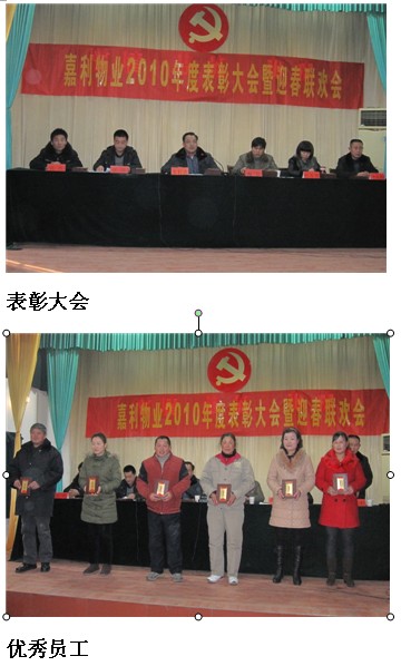 嘉利物业2010年度表彰大会暨迎新春联欢会圆满落幕
